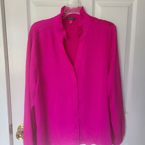 Vince Camuto Pink Button-Up Blouse